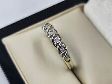 Used, 9CARAT White Gold Ring Diamond Size R Hallmarked Beautiful Rare Goods  for sale  Shipping to South Africa