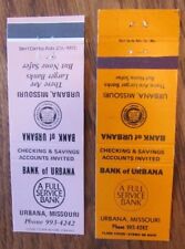 URBANA, MISSOURI: BANK OF URBANA (2 DIFERENTES) -H comprar usado  Enviando para Brazil