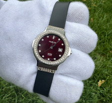 Estuche de reloj Hublot para damas MDM Geneve 28 mm esfera burgandy diapositiva. "Bisel ""tal cual"" segunda mano  Embacar hacia Argentina