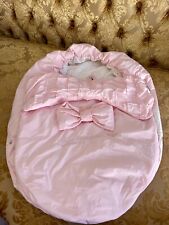 Armani Baby Sleeping Bag Pram Liner Pink Baby Girl Designer BRAND NEW Bedding for sale  Shipping to South Africa