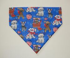 4DE JULIO PERROS PATRIÓTICOS Y CHISPAS EN BUFANDA/BANDANA DE PERRO AZUL REAL--S, M, L segunda mano  Embacar hacia Argentina