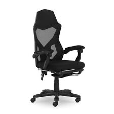 Silla de oficina para juegos Gamer Gear con reposapiés extensible, tapicería de tela negra segunda mano  Embacar hacia Mexico