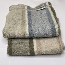2 novas toalhas de pano Wamsutta azul/verde/castanho 13x13” 100% algodão comprar usado  Enviando para Brazil