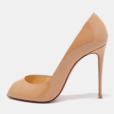 Christian Louboutin Beige Patent Leather Demi You Pumps Size 38 for sale  Shipping to South Africa