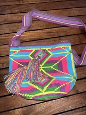 Mochila de crochê Wayuu bolsa tiracolo vestível arte tribal comprar usado  Enviando para Brazil