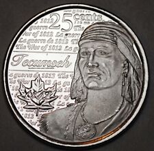 Używany, Canada 2012 Tecumseh 25 cents Nice UNC from roll - BU Canadian Quarter  na sprzedaż  Wysyłka do Poland
