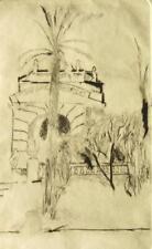 Original antique drypoint etching; Amman, Morocco; unsigned 1930’s for sale  Shipping to South Africa