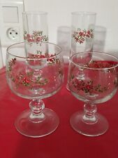 Lot verres fleurs d'occasion  Villeneuve-sur-Lot