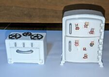 Sylvanian Families White Fridge Freezer Refrigerator And Oven Calico Vintage for sale  Shipping to South Africa