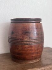 Belo cano de madeira miniatura vintage com tampa de parafuso, linda madeira, usado comprar usado  Enviando para Brazil