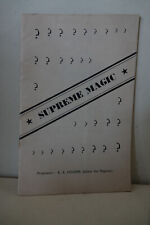 Vintage supreme magic for sale  LONDON