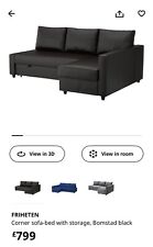 Ikea friheten black for sale  DERBY