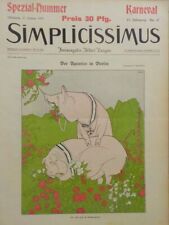 Simplicissimus 1909 fasching gebraucht kaufen  Deutschland
