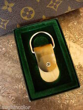Ultra RARE Vintage GUCCI Horn Key Ring Charm Keychain Tag Accessory GG W/Box d'occasion  Expédié en France