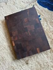 Handmade Solid Walnut "Blackwood" End Grain Cutting Board Butcher Chopping Block, used for sale  Shipping to South Africa