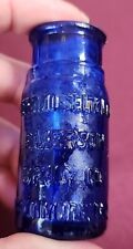 Garrafa de vidro azul vintage Bromo-Seltzer Emerson Drug Co. Baltimore MD comprar usado  Enviando para Brazil