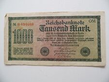 Geldschein reichsbanknote 1000 gebraucht kaufen  Leck