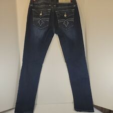 Jeans feminino Rock Revival Jessica fácil skinny stretch jeans vidro gaúcho tamanho 27 comprar usado  Enviando para Brazil