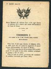 Documento antico 1880 usato  Como