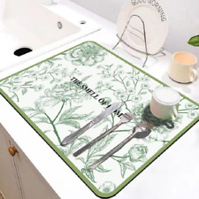 Tapete de secagem de louça tapete de cozinha antiderrapante placa de secagem rápida almofada de secagem mesa placemat comprar usado  Enviando para Brazil