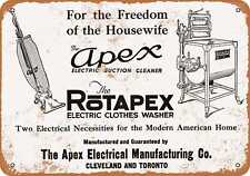 Usado, Letrero de metal - Aspiradora y lavadora Apex 1920 - Reproducción de aspecto vintage segunda mano  Embacar hacia Argentina