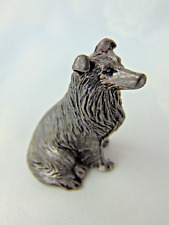 Vintage French Heavy White Metal Collie / Lassie Dog Figure - 74g for sale  Shipping to South Africa