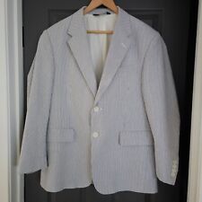 Blazer Stafford Seersucker masculino 40S azul branco terno jaqueta casaco esportivo comprar usado  Enviando para Brazil