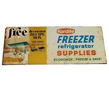 Placa de exibição de loja Kordite vintage freezer geladeira suprimentos caixa de receita kitc comprar usado  Enviando para Brazil