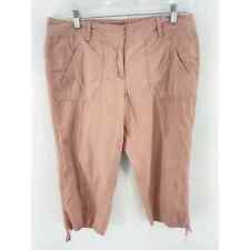 Calça LOFT feminina dupla rosa algodão perna gravata pedal empurrador tamanho 10 comprar usado  Enviando para Brazil