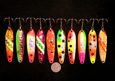 Used, New 3 1/4" Gold Salmon Trout Walleye Trolling Spoons Downrigger Fishing Lures for sale  Shipping to South Africa