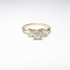 Estate 14K Yellow Gold 0.33 Ct Round Brilliant Cut Diamond Ring 0.50 Cts Total for sale  Shipping to South Africa