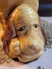 Vintage Ceramic Cookie Jar Basset Hound Dog Puppy Gold Brown 10.5" McCoy? for sale  Las Vegas