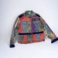 Chaqueta para mujer azul cielo boho hippie flor bordada talla grande segunda mano  Embacar hacia Argentina