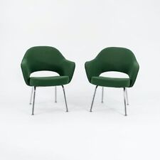 Usado, Cadeiras de jantar anos 2000 Eero Saarinen para braço executivo Knoll tecido verde 2x disponível comprar usado  Enviando para Brazil