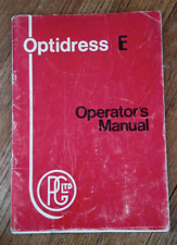 Optidress operator manual for sale  EPSOM