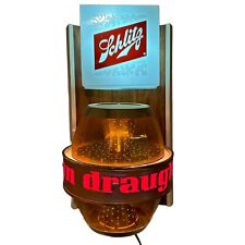 VTG Schlitz Gusto Lighted Beer Sign Rotating Barrel Motion Everbrite Bar Tavern for sale  Shipping to South Africa