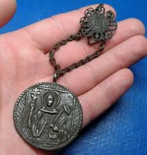 Medalhão religioso antigo de bronze. , usado comprar usado  Enviando para Brazil