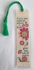Woven bookmark smiling for sale  LONDON