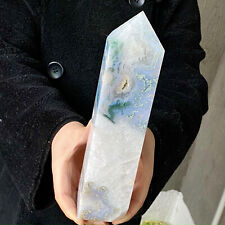 Columna de muestra de cristal de cuarzo obelisco ágata cristal blanco natural de 2,63 lb segunda mano  Embacar hacia Mexico