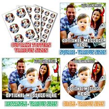 Used, YOUR OWN EDIBLE PHOTO CUSTOM CAKE/CUPCAKE TOPPER PERSONALISED IMAGE WAFER ICING for sale  Shipping to South Africa