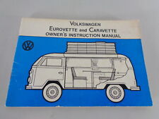 Operating instructions / manual VW bus Volkswagen T2 camper Eurovette + caravette for sale  Shipping to South Africa