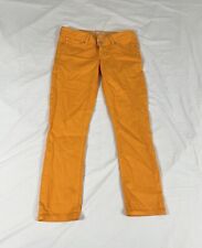 Jeans feminino Express laranja cintura baixa corte slim fit tamanho 4 comprar usado  Enviando para Brazil