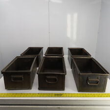 18" L x 10" W x 8" D Industrial Stackable Steel Storage Bins Lot Of 6 for sale  Shipping to South Africa