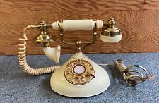 Teléfono de escritorio vintage con marcación giratoria estilo ANTIGUO MARFIL ¡FUNCIONA! segunda mano  Embacar hacia Argentina
