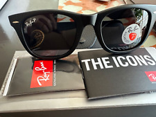 Ray.Ban.Original Wayfarer Polarized  black Sunglasses RB 901/58 54-18 for sale  Shipping to South Africa