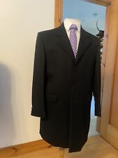 Overcoat black wool for sale  LEIGH