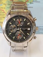 CHRONOGRAPH QUARTZ BLACK DIAL CR200 MEN'S FULL WORKING ALL ORIGNAL VINTAGE WATCH, used for sale  Shipping to South Africa