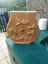 Carved wooden clock for sale  PORTHMADOG