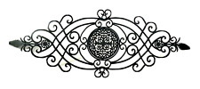 Metal Wall Decor Wrought Iron work Shabby Chic Home Drapery Crown  Door Topper, used for sale  Shipping to South Africa