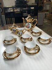 Vintage Waldershof Bavaria Germany Tea Set, Gold/22k, 17 pc, Svc for 6, Nice for sale  Shipping to South Africa